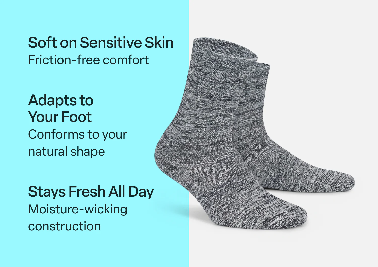 Casual/Dress Socks - Dark Gray - Image 3