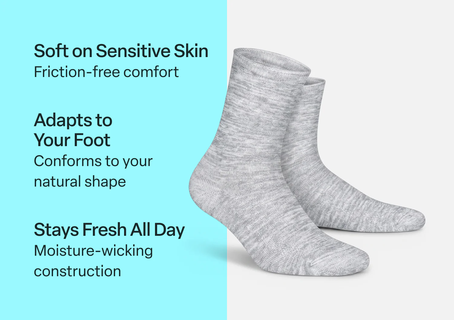 Casual/Dress Socks - Light Gray - Image 3