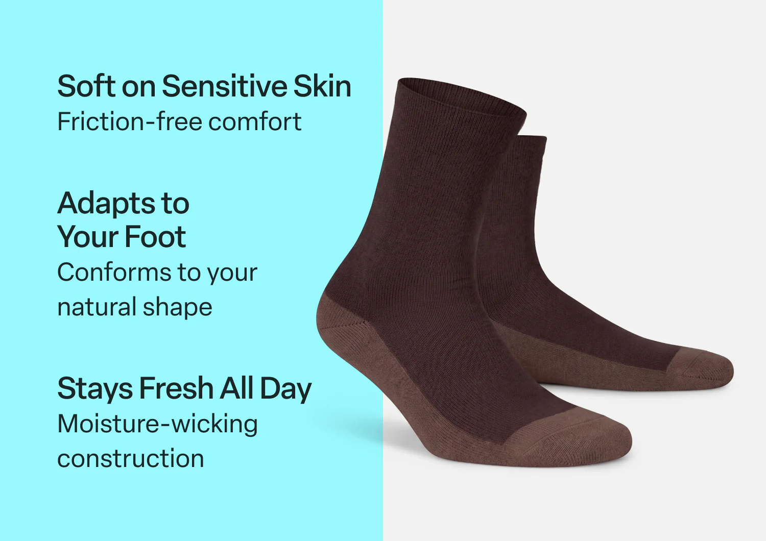 Casual/Dress Socks - Dark Brown - Image 3