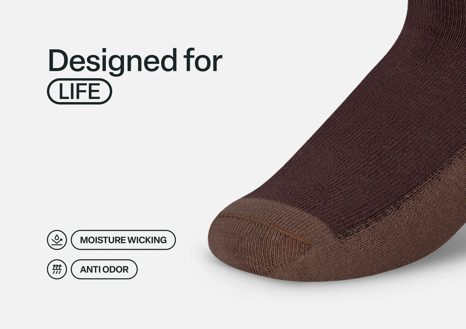 Casual/Dress Socks - Dark Brown - Image 5