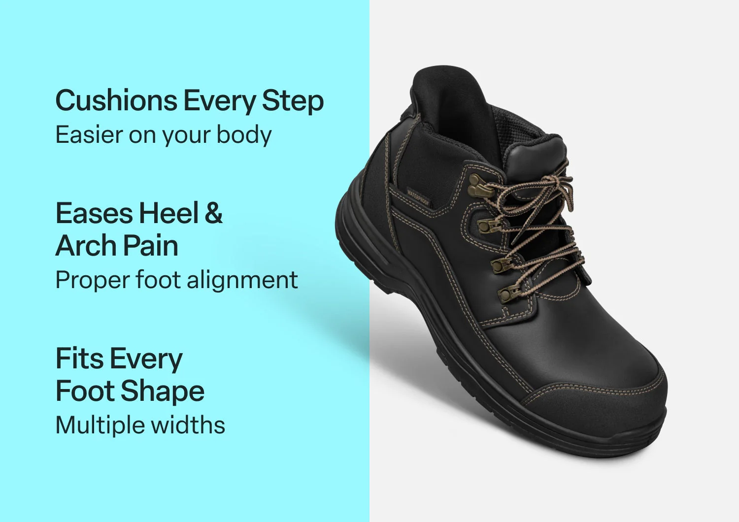 Graphite Hands-Free Work Boots - Black - Image 2