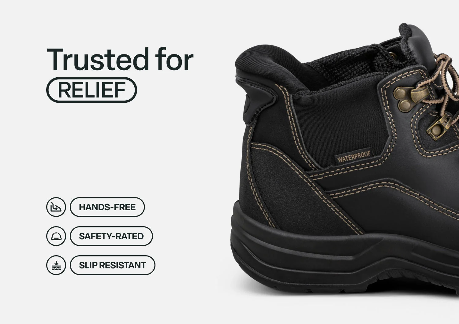 Graphite Hands-Free Work Boots - Black - Image 4