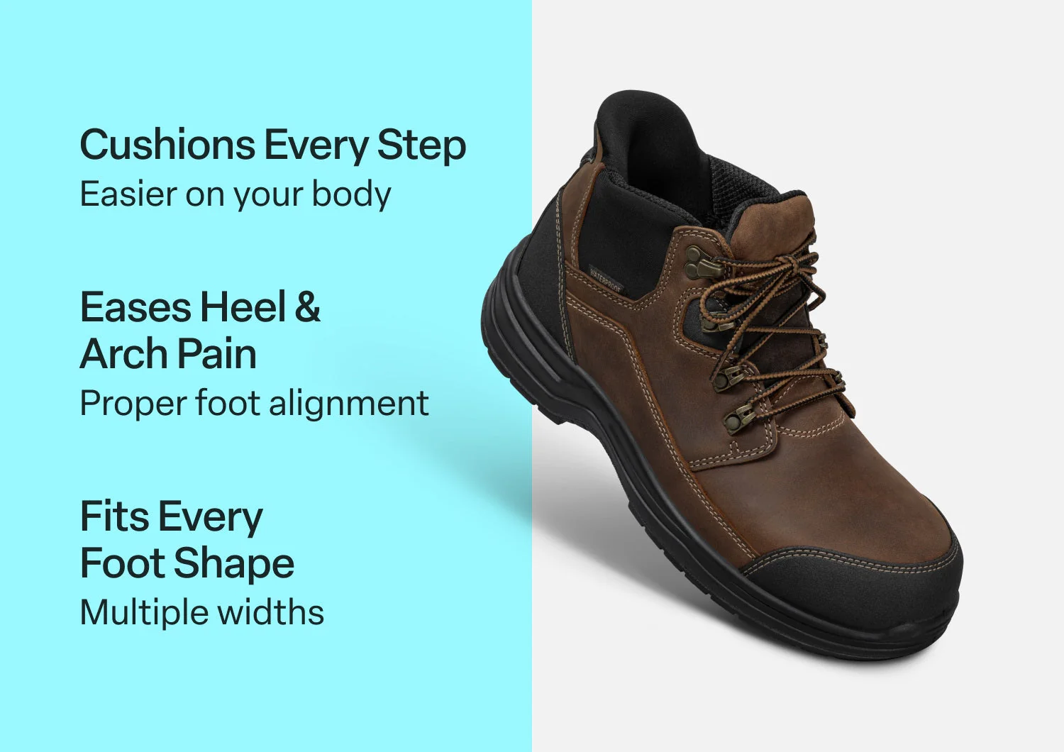 Graphite Hands-Free Work Boots - Brown - Image 2