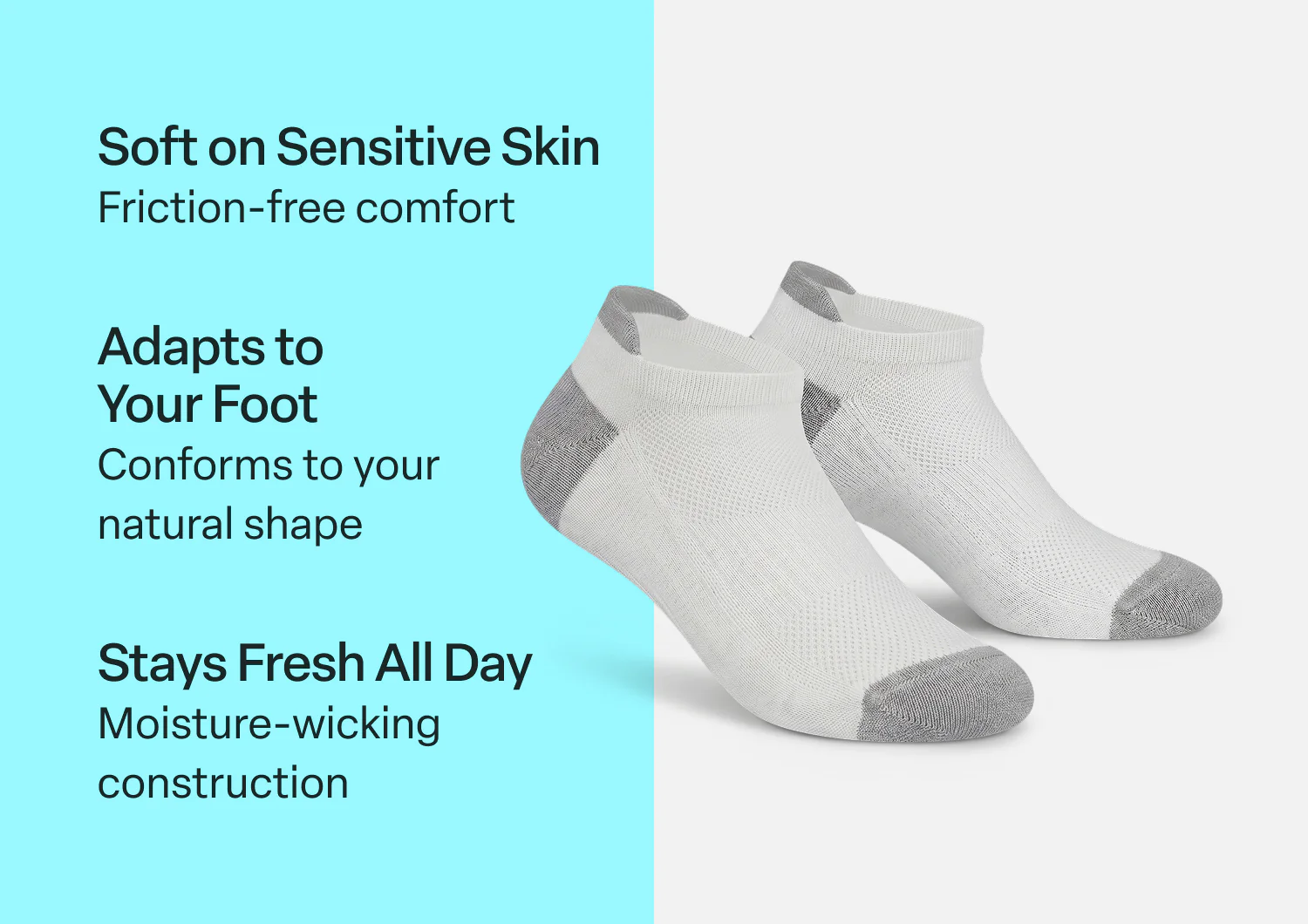 BioSoft Low Cut Sock - White - Image 3