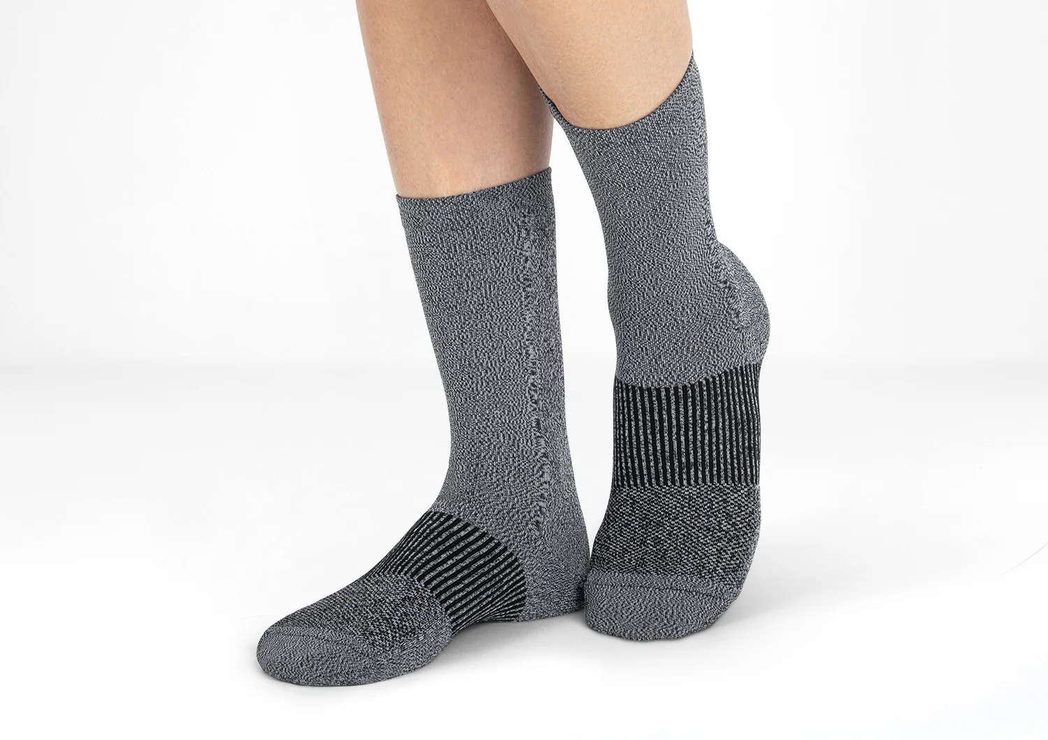 Mid-Calf Compression Socks 18-25 mmHg - Gray - Image 2