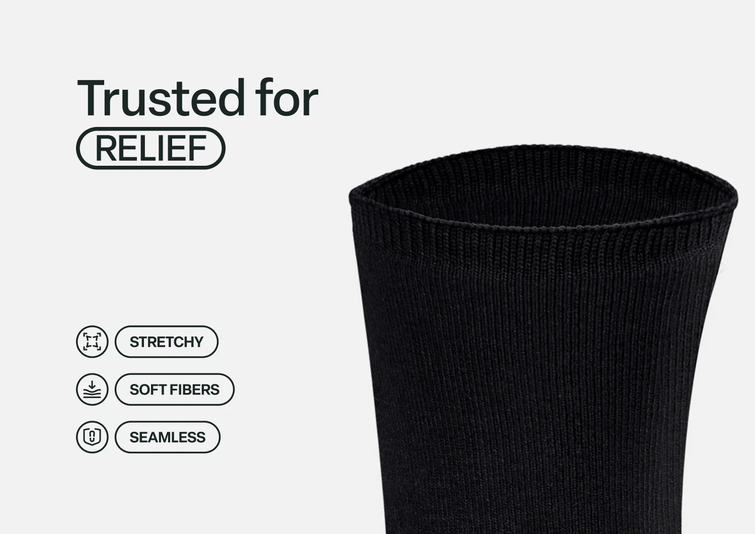 Padded Sole Socks - Charcoal - Image 5