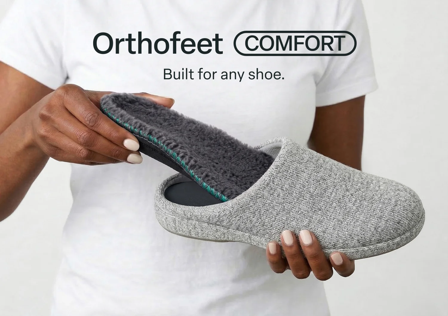 Women's Slipper Insoles - Gray - Image 2