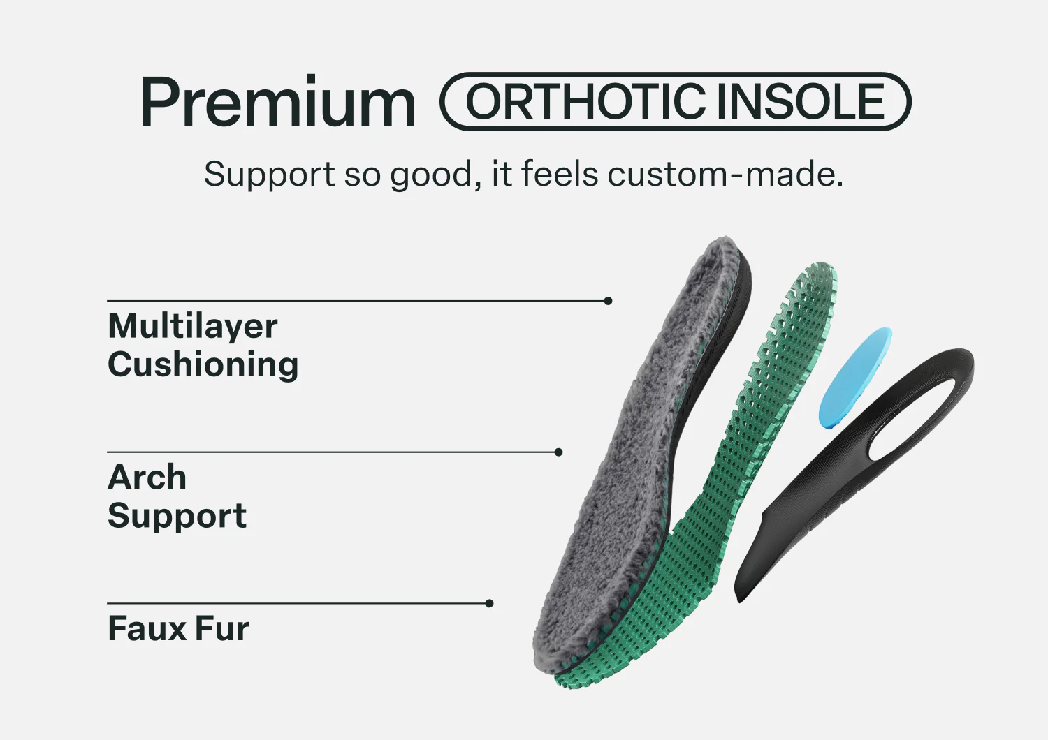 Women's Slipper Insoles - Gray - Image 5